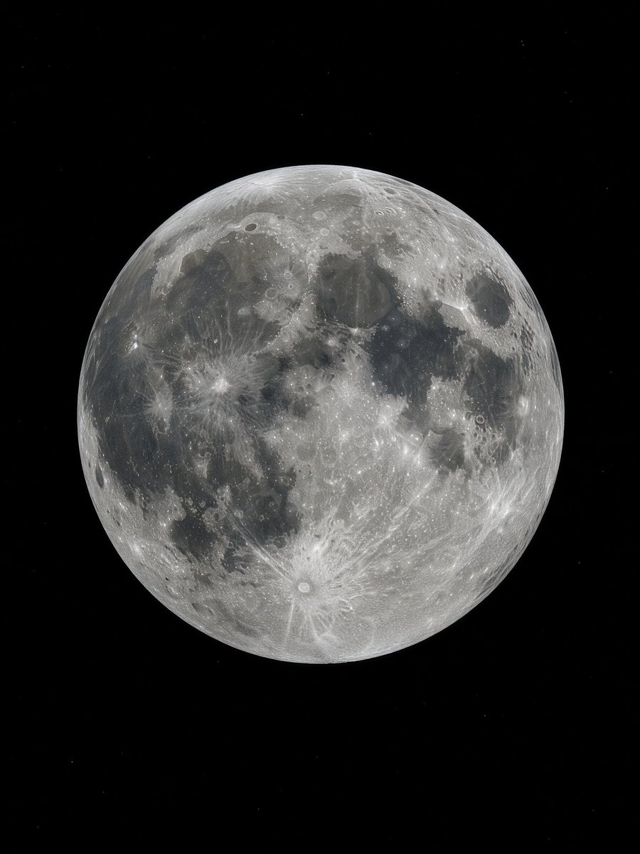 Full moon over a dark landscape